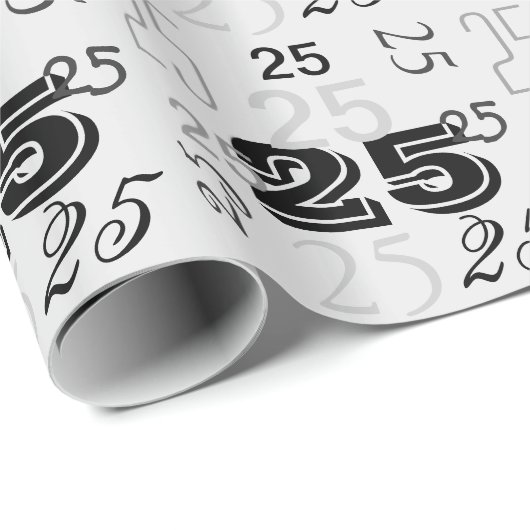 Cool Letternummers gepersonaliseerd Cadeaupapier (Rol Hoek)