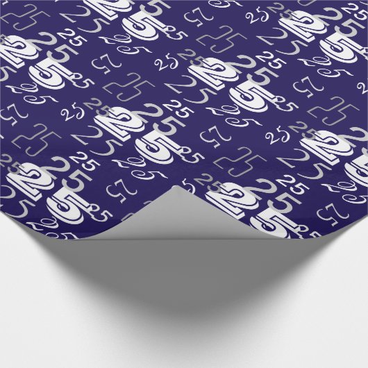 Cool Letternummers gepersonaliseerd Cadeaupapier (Hoek)