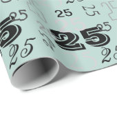Cool Letternummers gepersonaliseerd Cadeaupapier (Rol Hoek)