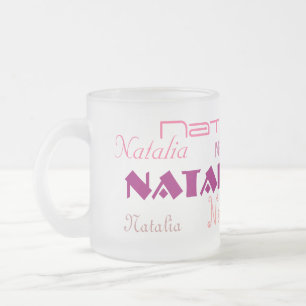 Cool Lettertypen Jouw naam op maat Matglas Koffiemok