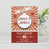 Cool leuk Jingle & Mingle bedrijfsfeest Kaart (Staand voorkant)