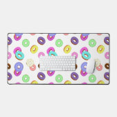 Cool leuk kleurrijk donuts patroon wit bureaumat (Keyboard & Muis)
