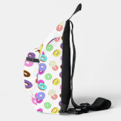 Cool leuk kleurrijk donuts patroon wit sling bag (Rechts)