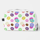 Cool leuk kleurrijk donuts patroon wit toilettasje (Voorkant)