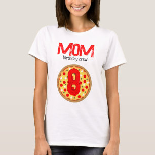 Cool leuk pizza party kinderen verjaardag crew mam t-shirt