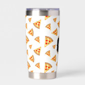 Cool leuk pizza plakjes patroon op maat Monogram Geïsoleerde Drinkbeker (Voorkant)