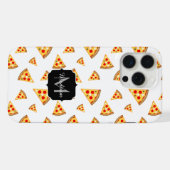 Cool leuk pizza plakjes patroon op maat Monogram iPhone Hoesje (Achterkant horizontaal)