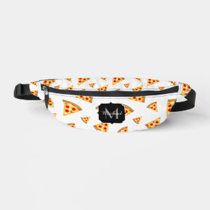 Cool leuk pizza plakjes patroon wit Monogram Heuptasje