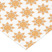 Cool leuk pizza plakjes zon patroon op wit tafelkleed (Gekanteld)