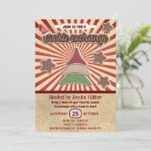 Cool leuk retro typografie cookie exchange party kaart (Staand voorkant)