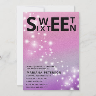 Cool leuk tiener moderne typografie lief 16 kaart