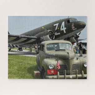 Cool leuk vintage-vliegtuig foto piloot luchtvaart legpuzzel
