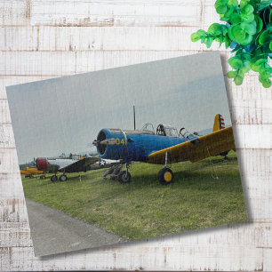 Cool leuk vintage vliegtuig foto piloot luchtvaart legpuzzel
