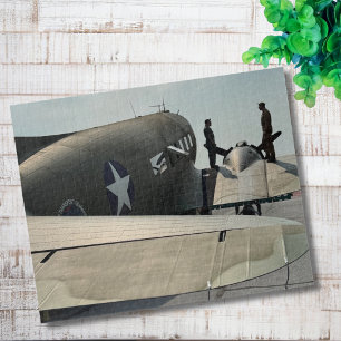 Cool leuk vintage vliegtuig foto piloot luchtvaart legpuzzel