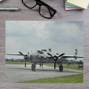 Cool leuk vintage-vliegtuig foto piloot luchtvaart legpuzzel