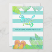 Cool leuk zomerscript poolparty verjaardag kaart (Achterkant)