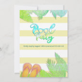 Cool leuk zomerscript poolparty verjaardag kaart (Achterkant)