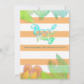 Cool leuk zomerscript poolparty verjaardag kaart (Achterkant)