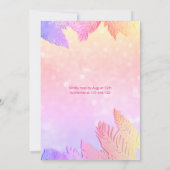 Cool leuk zomerscript poolparty verjaardag kaart (Achterkant)