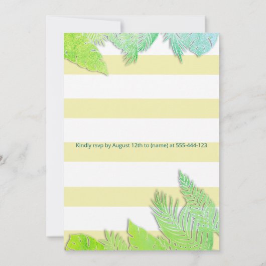 Cool leuk zomerscript poolparty verjaardag kaart (Achterkant)