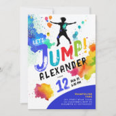 Cool Leuke Kleurrijke Trampoline Jump Kind Bounce Kaart (Voorkant)
