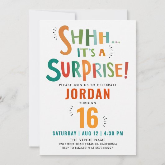 Cool Leuke Kleurrijke Verrassing Party Brush Paint Kaart (Voorkant)