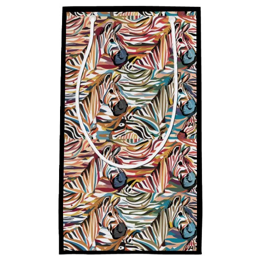 Cool Leuke Kleurrijke Zebra Print Abstract Klein Cadeauzakje (Voorkant)