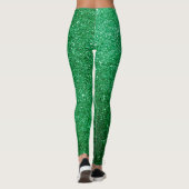 Cool Leuke lichtgroene glitter patroon Leggings (Achterkant)