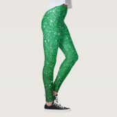 Cool Leuke lichtgroene glitter patroon Leggings (Rechts)