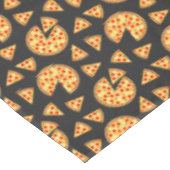 Cool leuke pizza en plakjes patroon op donkergrijs tafelkleed (Gekanteld)