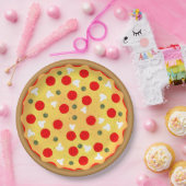Cool leuke pizza party kinderen verjaardag papieren bordje (Feest)