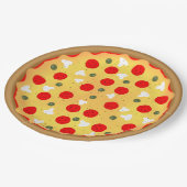 Cool leuke pizza party kinderen verjaardag papieren bordje (Gekanteld)