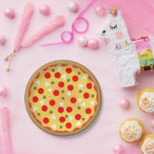 Cool leuke pizza party kinderen verjaardag papieren bordje (Feest)