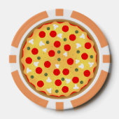Cool leuke pizza party kinderen verjaardag poker chips (Voorkant)