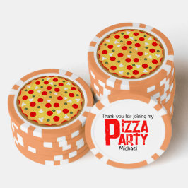 Cool leuke pizza party kinderen verjaardag poker chips