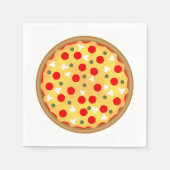 Cool leuke pizza party kinderen verjaardag servet (Voorkant)