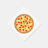 Cool leuke pizza party kinderen verjaardag servet (Hoek)