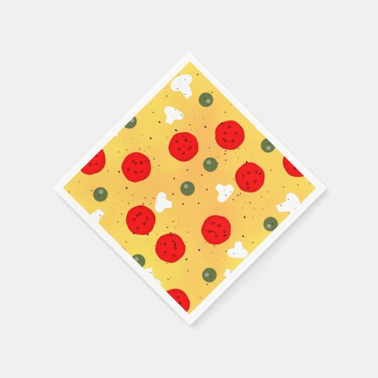 Cool leuke pizza party kinderen verjaardag servet (Hoek)