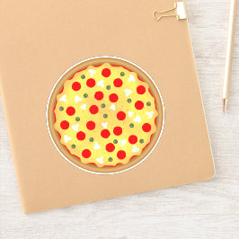 Cool leuke pizza party kinderen verjaardag sticker