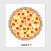 Cool leuke pizza party kinderen verjaardag sticker (Vel)