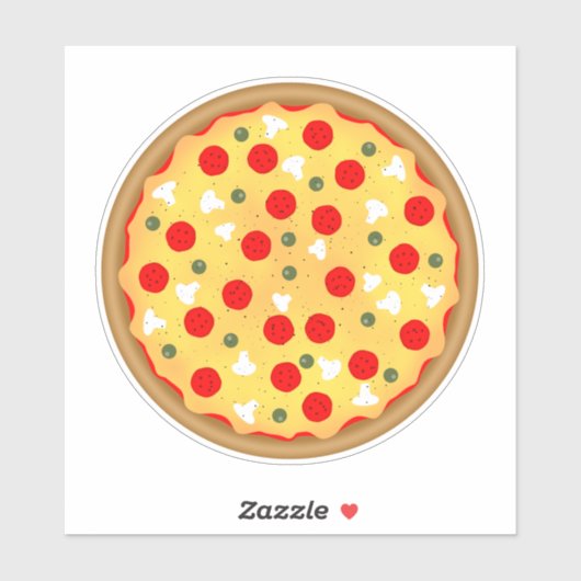 Cool leuke pizza party kinderen verjaardag sticker (Vel)