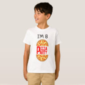 Cool leuke pizza party kinderen verjaardag t-shirt (Voorkant volledig)
