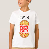 Cool leuke pizza party kinderen verjaardag t-shirt (Voorkant)