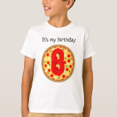Cool leuke pizza party kinderen verjaardag t-shirt (Voorkant)