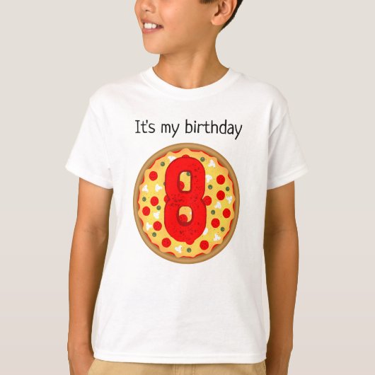 Cool leuke pizza party kinderen verjaardag t-shirt (Voorkant)