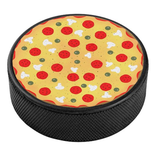 Cool leuke pizza pepperoni paddenstoel hockey puck (3/4)