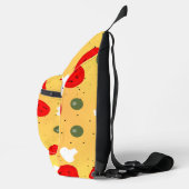 Cool leuke pizza pepperoni paddenstoel sling bag (Rechts)