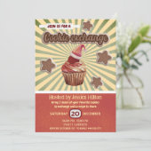 Cool leuke vrolijke typografie cookie exchange par kaart (Staand voorkant)