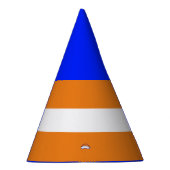 Cool Levendig Blauw Top Helder Sinaasappel Witte S Feesthoedjes (Rechts)