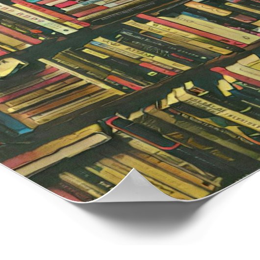 Cool Library lover-cadeau Poster (Hoek)